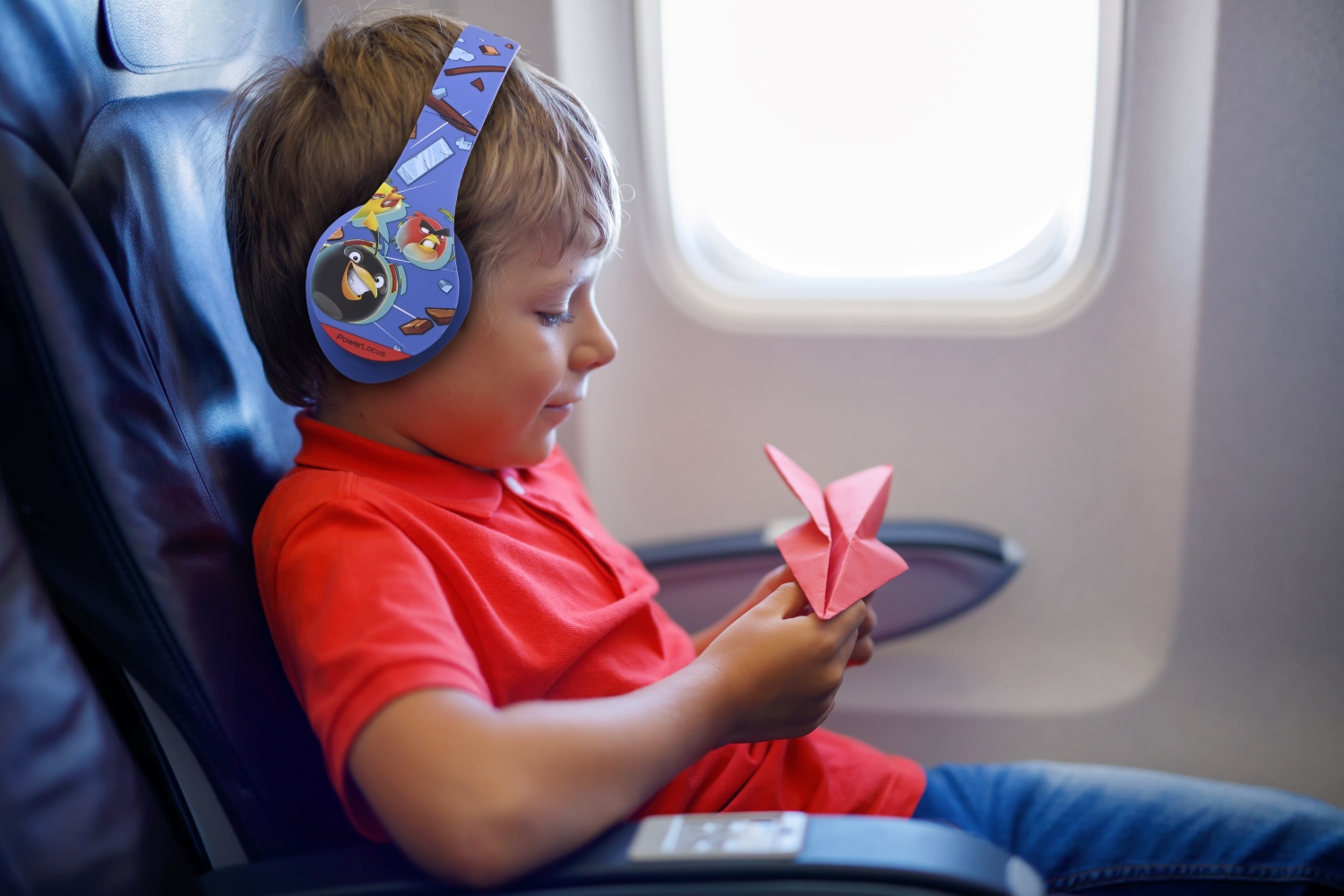     Children's headphones PowerLocus P2 Kids Angry Birds Wireless blue/red