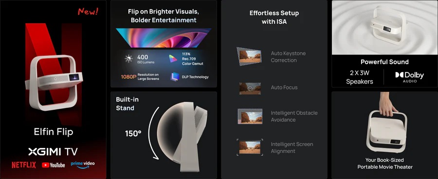 Мултимедиен проектор XGIMI - Elfin Flip