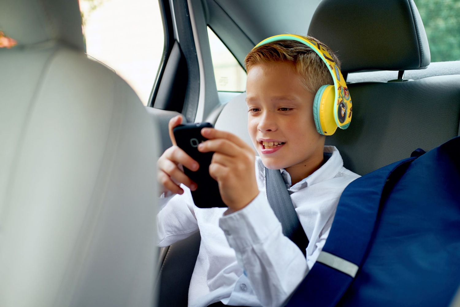     Children's headphones PowerLocus P2 Kids Angry Birds wireless green/yellow