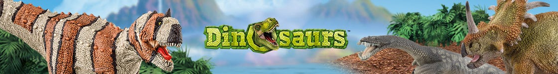 Комплект Schleich Dinosaurs - Парашутист спасява трицератопс