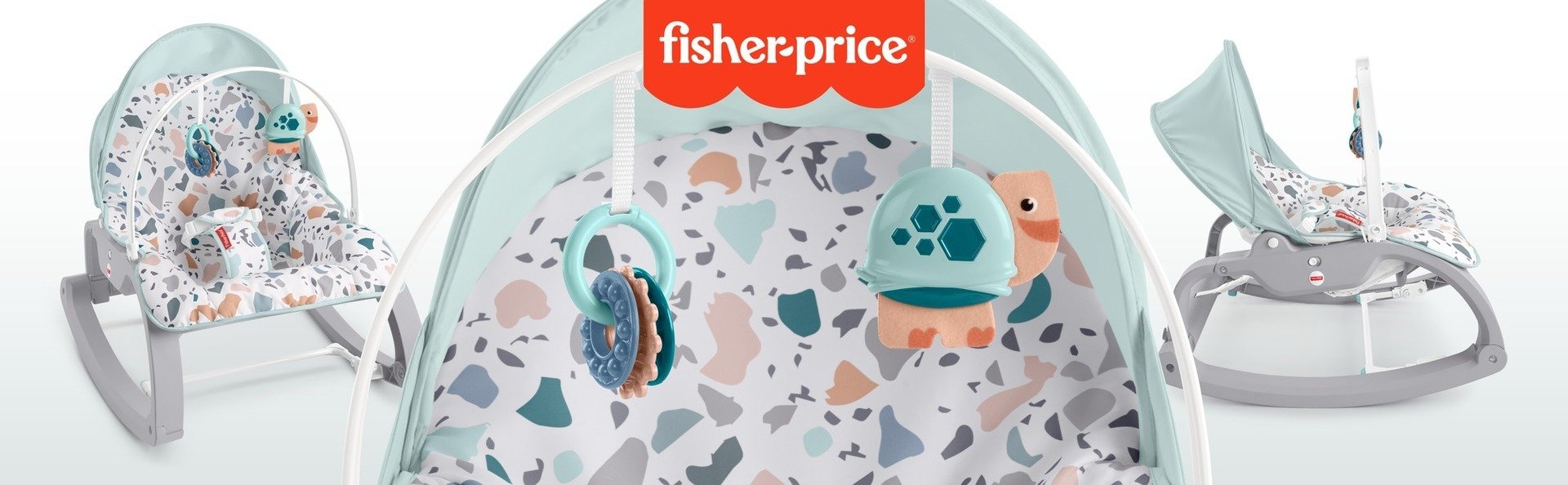Бебешки шезлонг 2 в 1 Fisher Price Deluxe със сенник