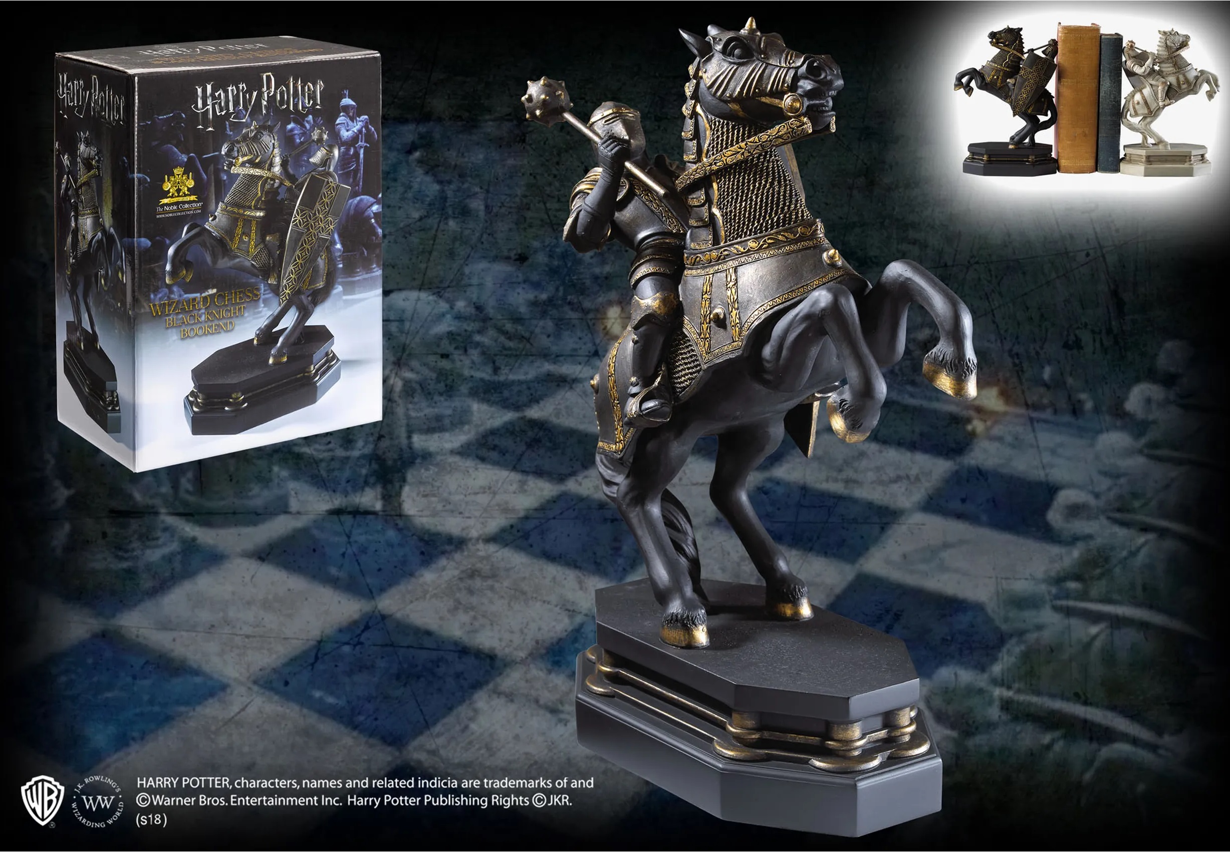  Ограничител за книги The Noble Collection Movies: Harry Potter - Wizard Chess Knight 