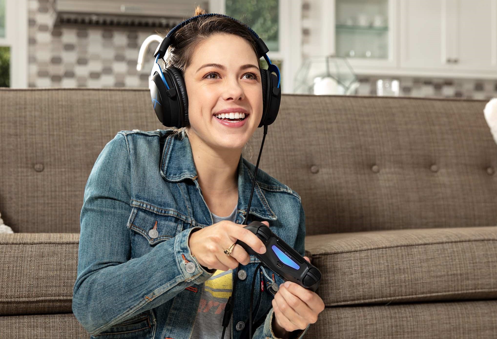  Gaming earphones with microphone HyperX Cloud Blue PS5 