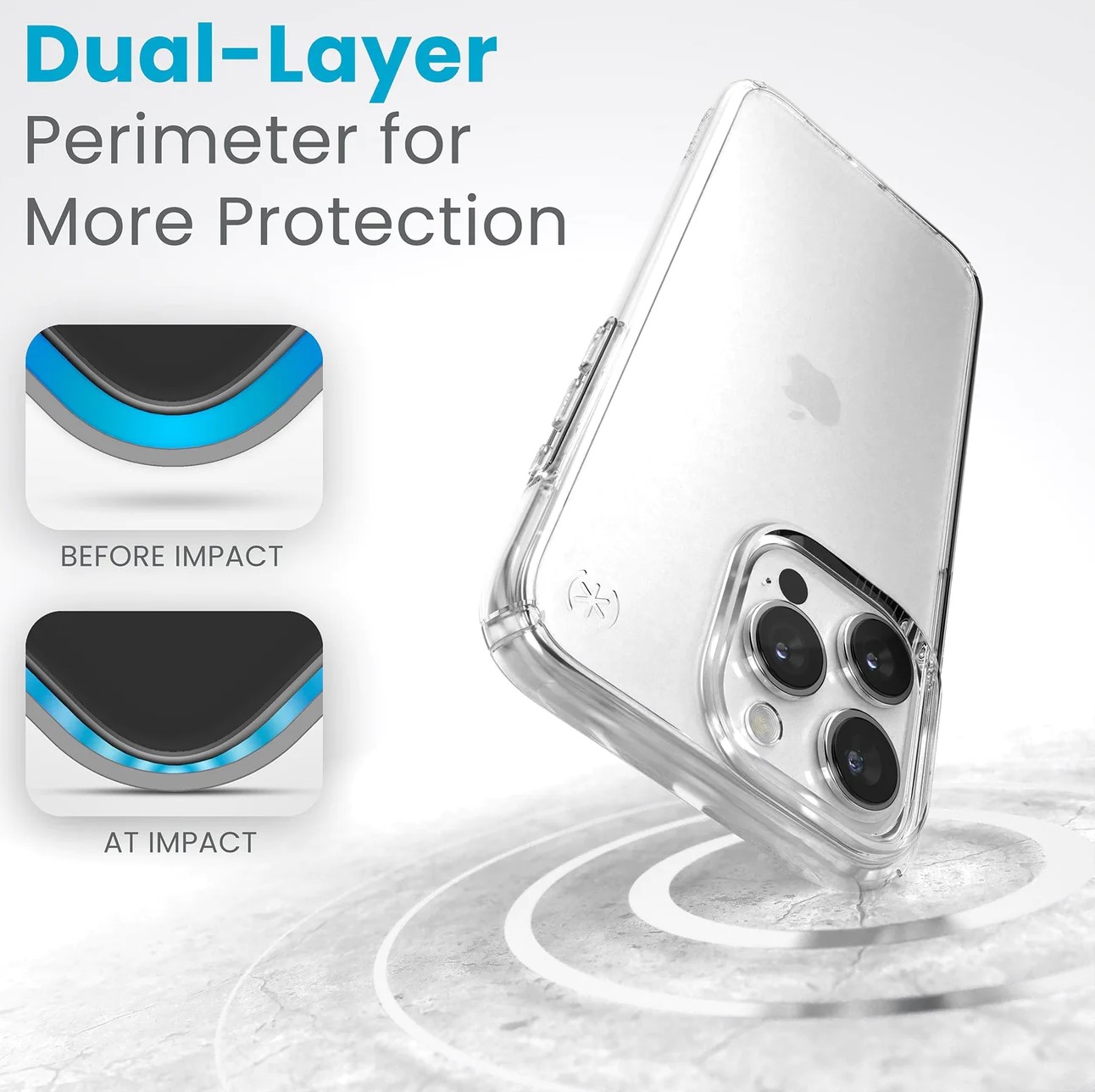    Case Speck Presidio Perfect Clear iPhone 15 Pro Clear