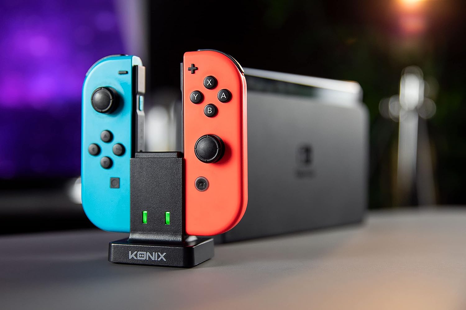 Докинг зарядна станция Konix Mythics - за Nintendo Switch, двойна, черна  