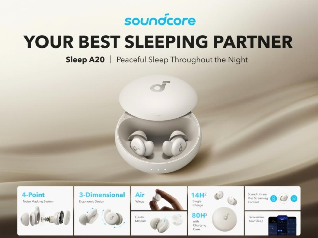    Wireless Headphones  Anker - Soundcore Sleep A20, TWS, white