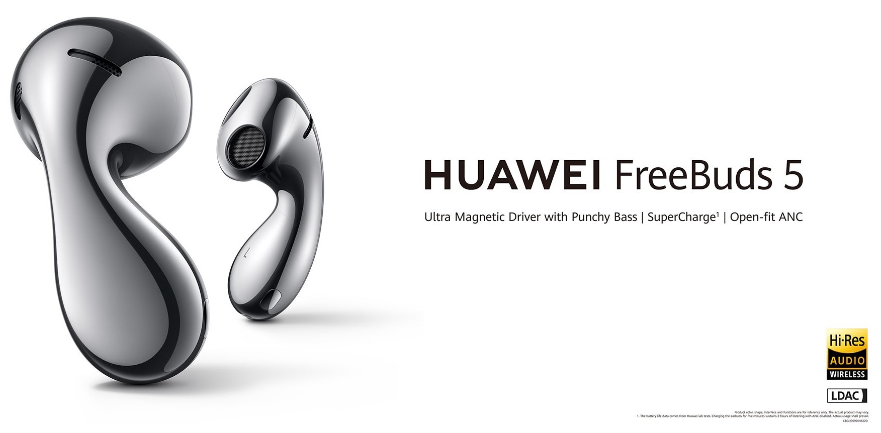 True Wireless earphones Huawei Freebuds 5 Silver Forest