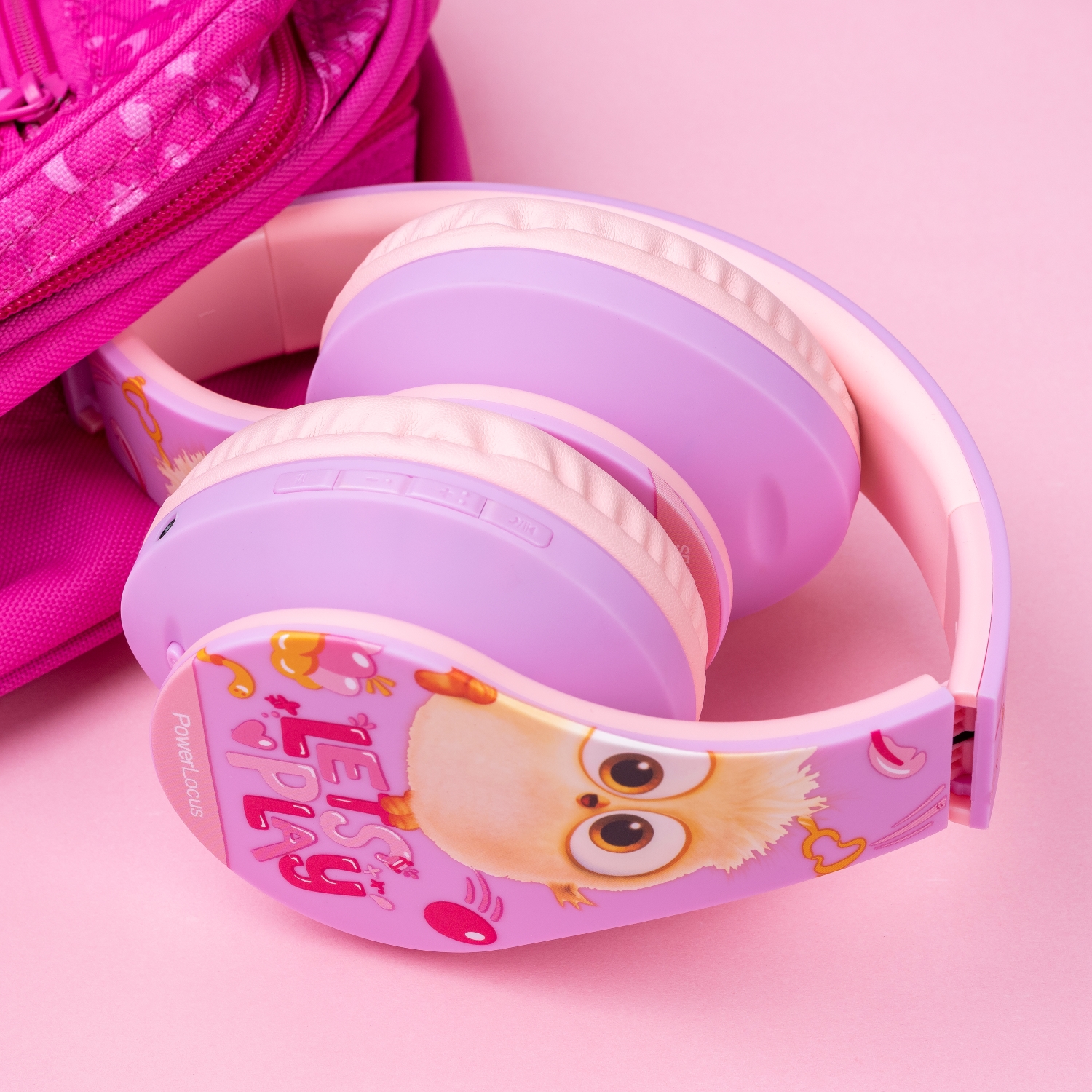     Children's headphones PowerLocus P2 Kids Angry Birds Wireless Pink/Purple