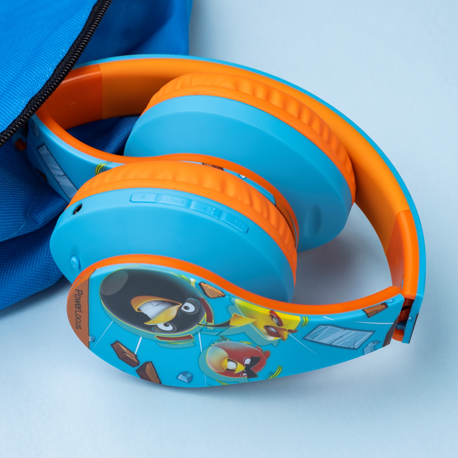     Children's headphones PowerLocus P2 Kids Angry Birds Wireless blue/orange