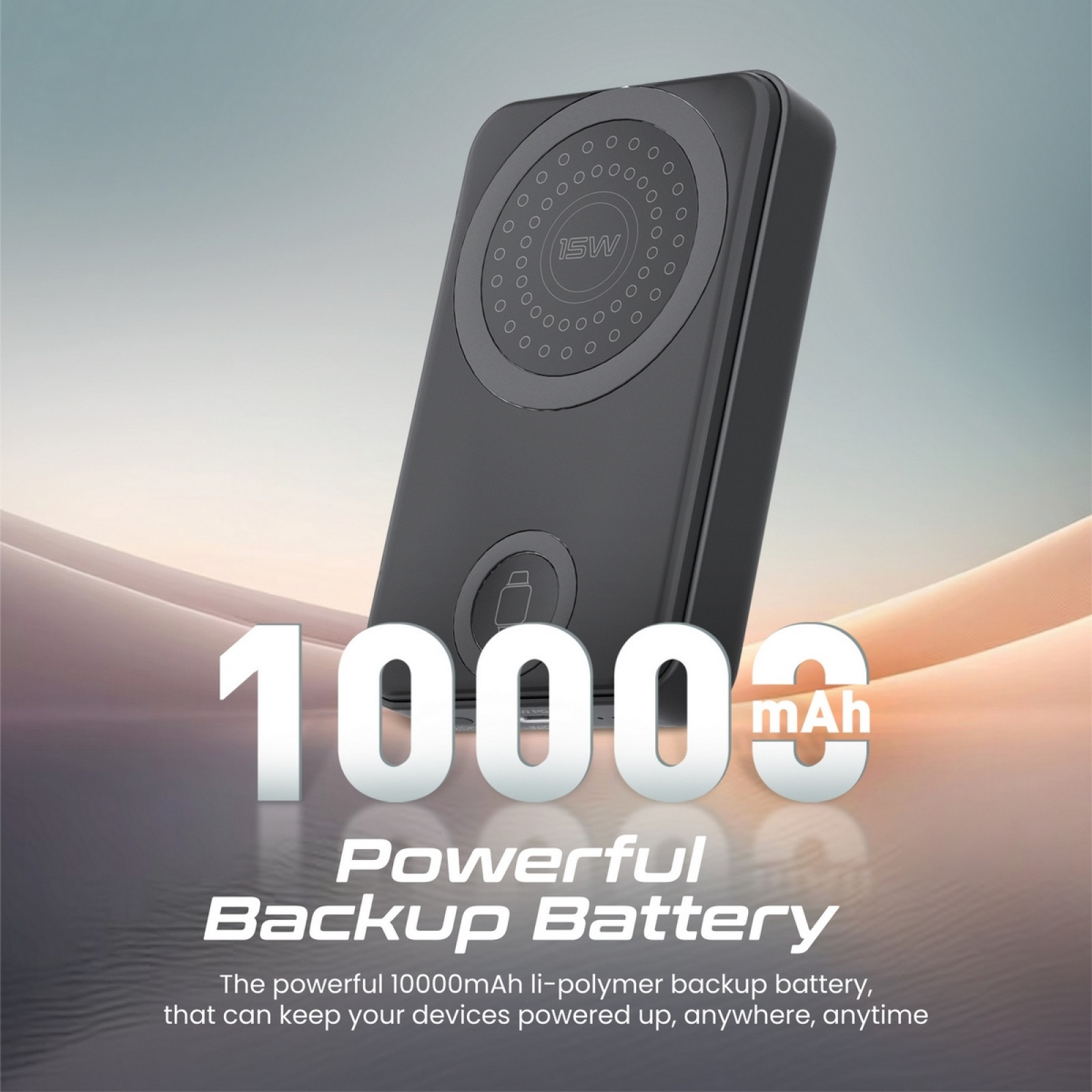 Portable battery ProMate PoweMag-Trio 10 000mAh black