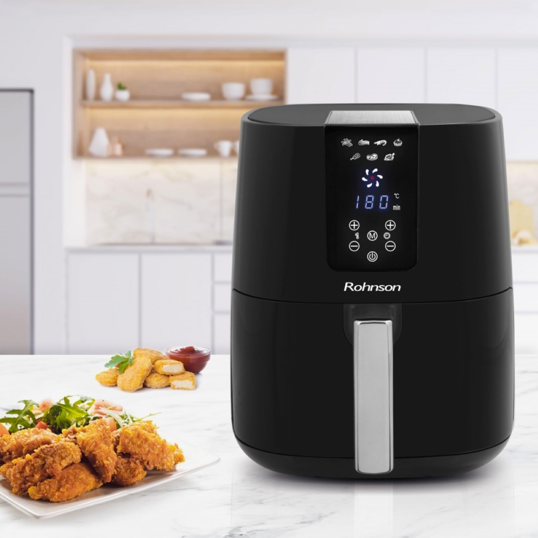  Hot air fryer Rohnson - R-2851, 1300W, 4 l, black