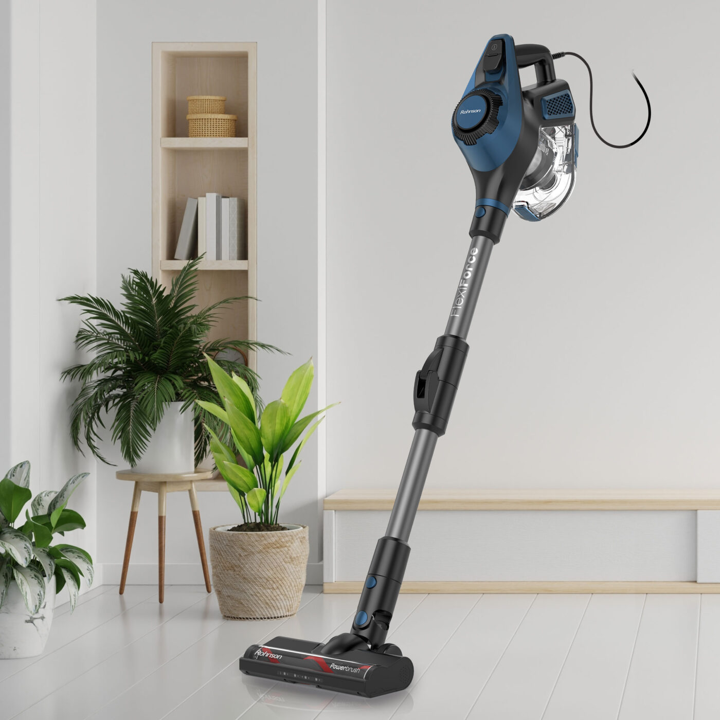    Vertical vacuum cleaner Rohnson - R-1239, HEPA, black/blue