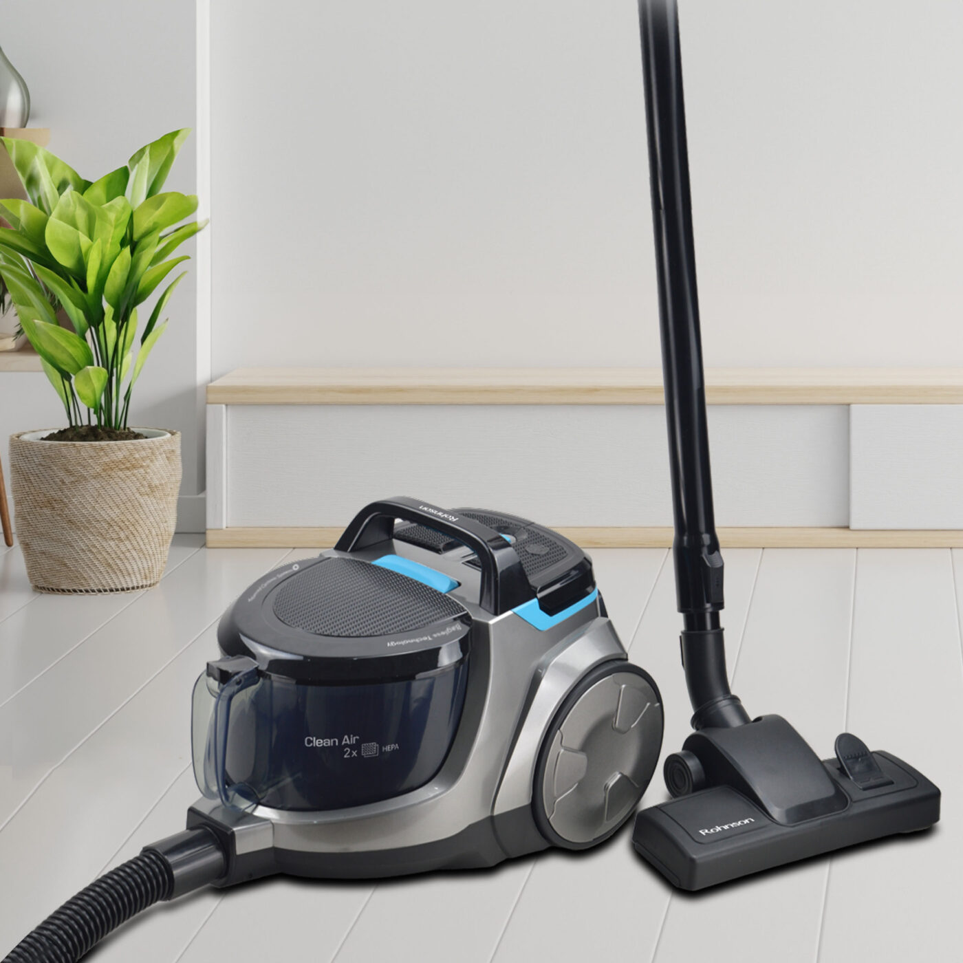    Bagless cyclone vacuum cleaner Rohnson - R-1245, HEPA, gray