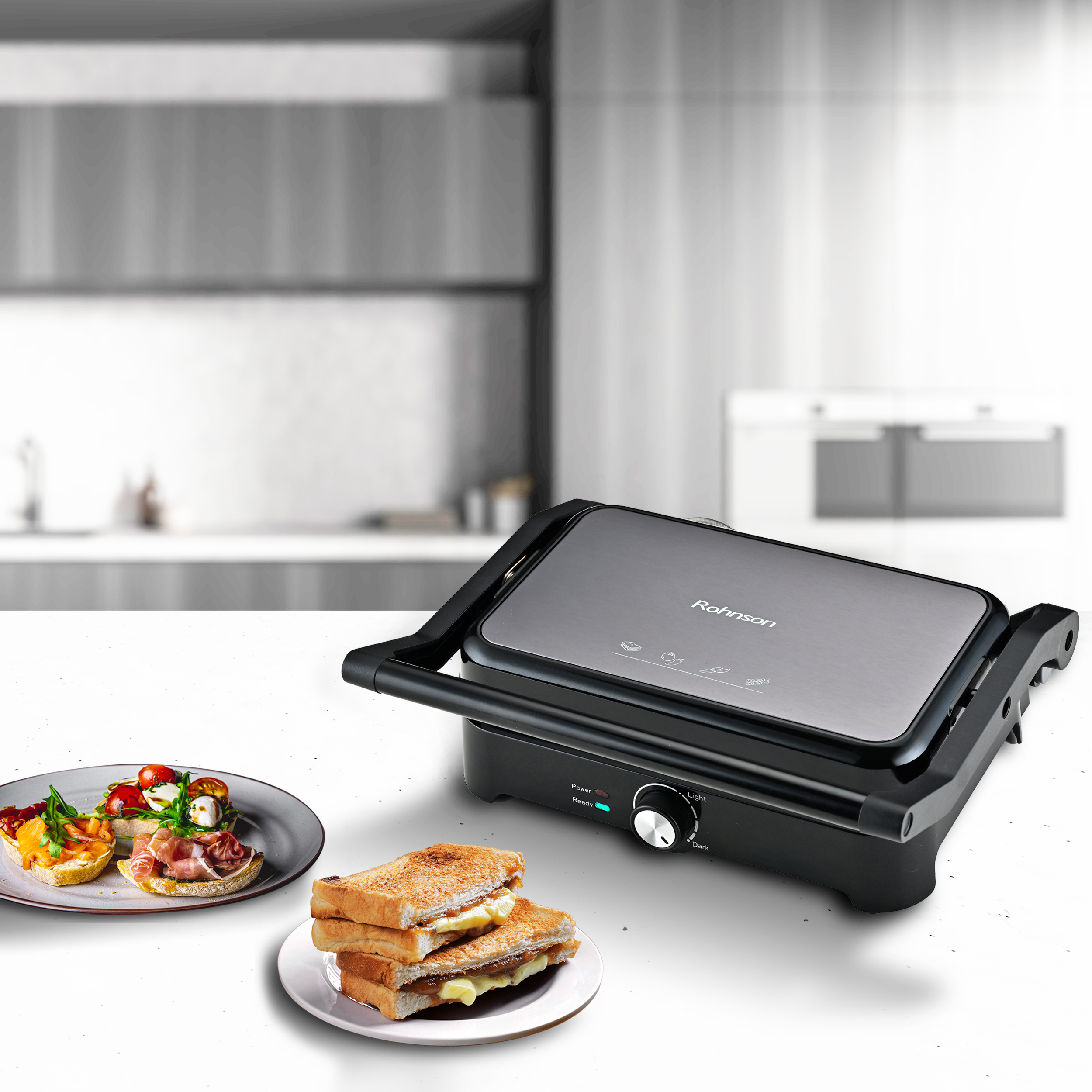      Sandwich toaster Rohnson - R-2116, 1500W, black