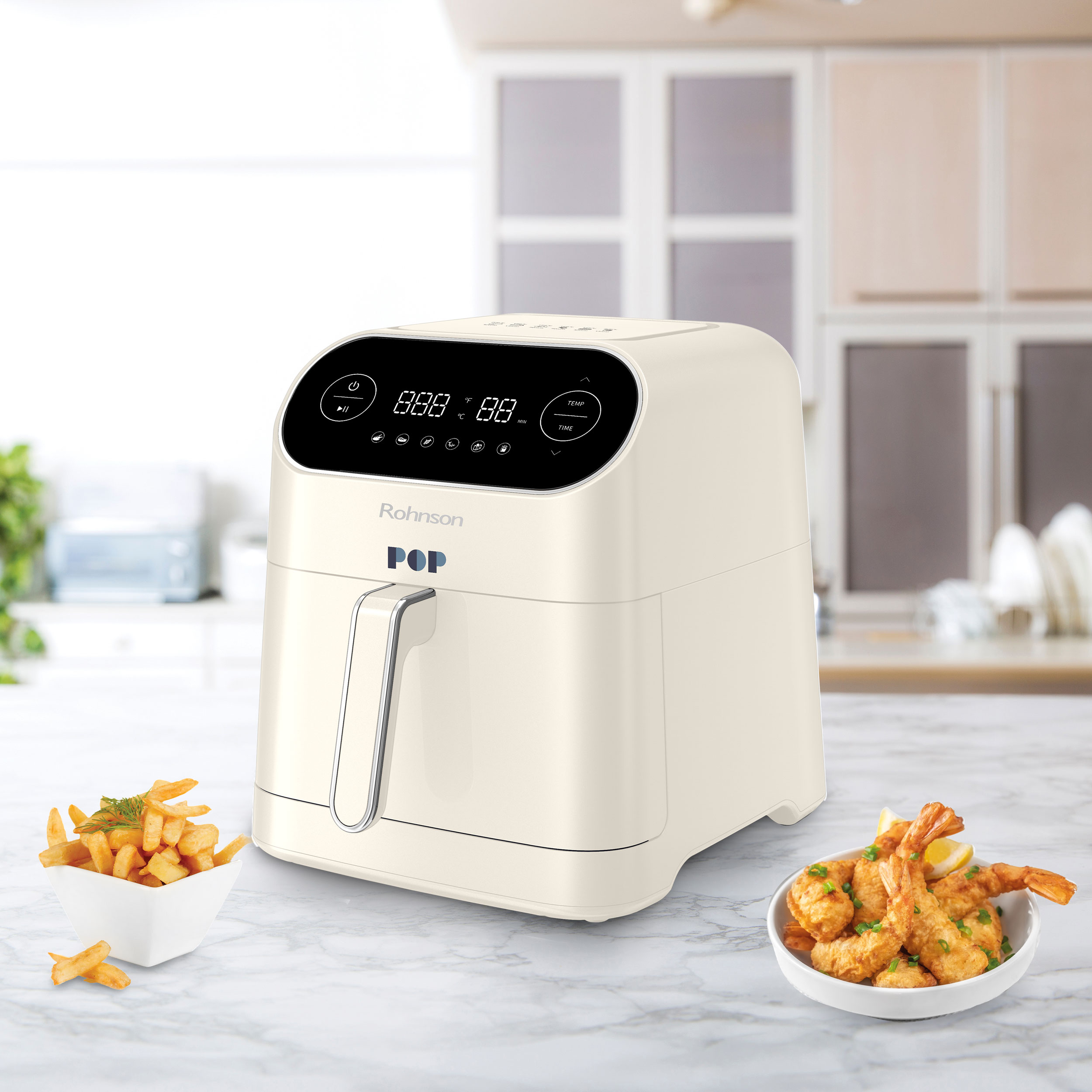      Hot air fryer Rohnson - R-2859, 1800W, 7 l, beige