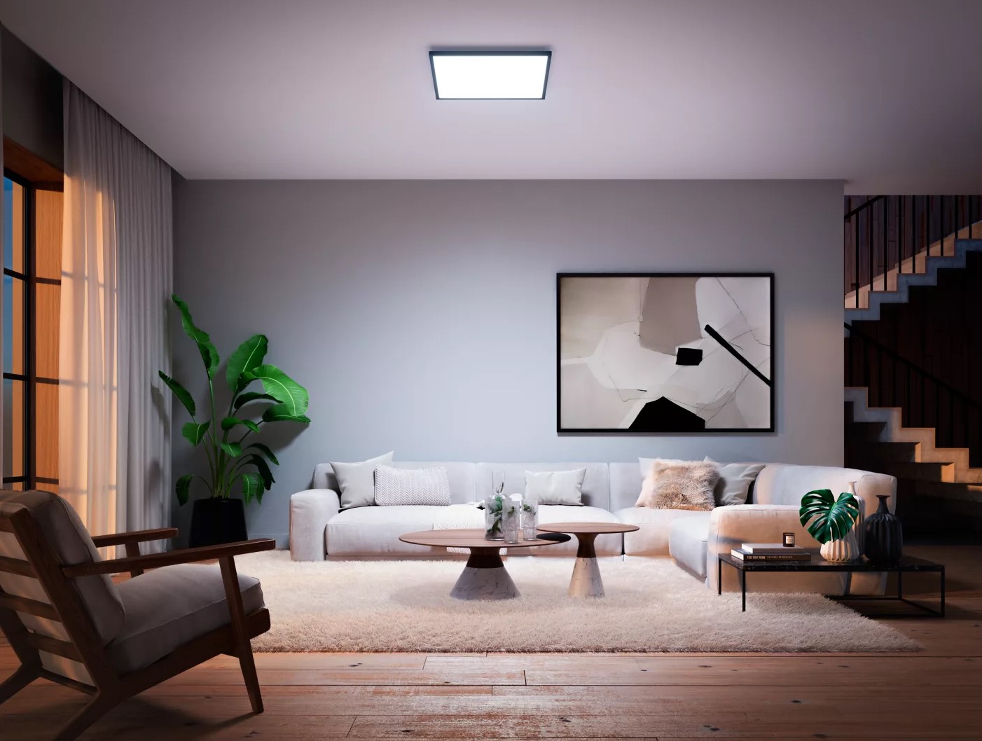  LED ceiling lamp Philips Hue Aurelle SQ IP20 39W dimmable black