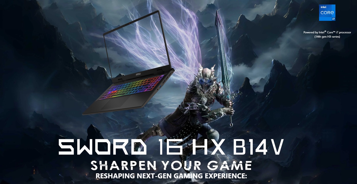 Гейминг лаптоп MSI - Sword 16 HX B14VGKG