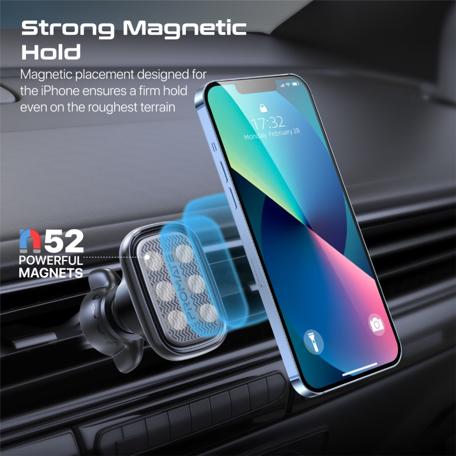   Car phone holder ProMate VentMag-L Magnetic black